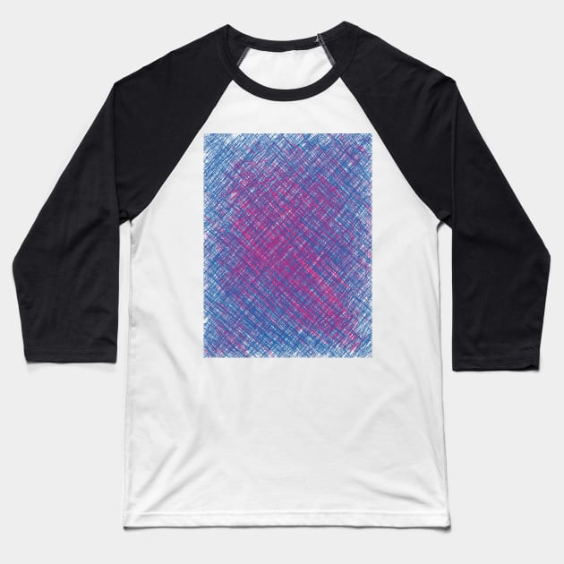 blue-purple scratch Baseball T-Shirt by tgbdesign